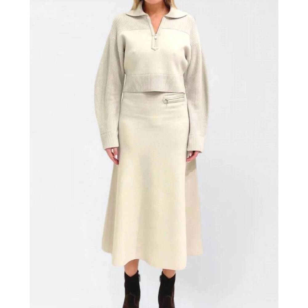 NEW SIMKHAI kellie pullover sweater in cream